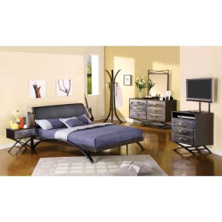 Enitial Lab Furniture of America Hex Metal Platform Bed   Charcoal Multicolor  