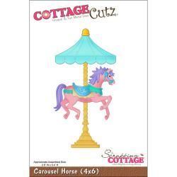 Cottagecutz Die 4x6 carousel Horse