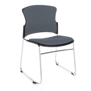 OFM MultiUse Office Stacking Chair 310 F, 310 FA Seat Color Gray, Arms With