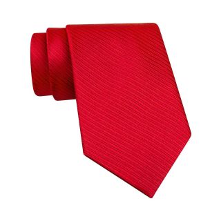 Stafford Woven Stripe Silk Tie, Red, Mens