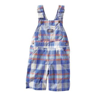 Oshkosh Bgosh Plaid Shortalls   Boys 3m 24m, Blue, Blue