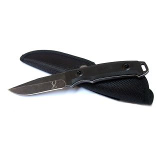 8 inch Full Tang The Bone Edge Collection Hunting Knife (Black Blade materials Stone wash blade Handle materials G10 handle material Blade length 3.5 inches Handle length 4.5 inches Weight 16 ounces Dimensions 8 inches long x 6 inches wide x 4 inche