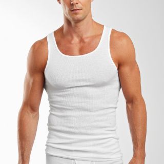 Hanes 3 pk. Athletic T Shirts Big&Tall, White, Mens