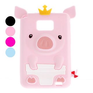Pig Design Soft Case for Samsung Galaxy S2 I9100 (Assorted Colors)