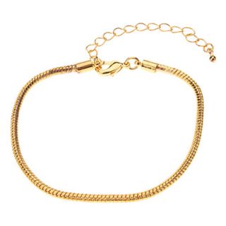Simple Style Snakelike Shape Gold Bracelet