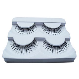 2Pair Black Fiber eyelash Fashionable False Eyelashes