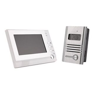 7 Inch Color LCD Video Door Phone with Alloy Camera (Indoor Unit Take And Store 100pcs Photo)