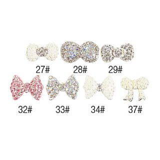5PCS 3D Alloy Nail Decorations Diamond No.6(Assorted Color)