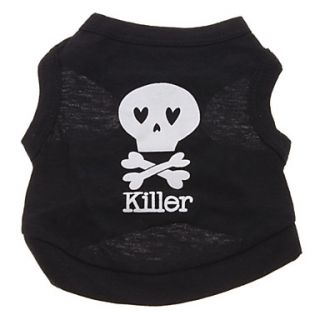 Lovely Killer Skull Pattern Vest for Dogs (Black,XS L)
