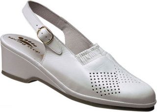 Womens Spring Step Gina   White Leather Casual Shoes
