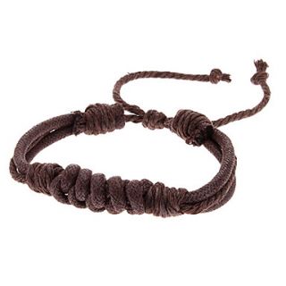 Coffee Manual Hand Wax Rope Bracelet