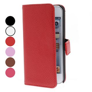 Lichee Pattern PU Leather Case with Stand for iTouch 5 (Assorted Colors)