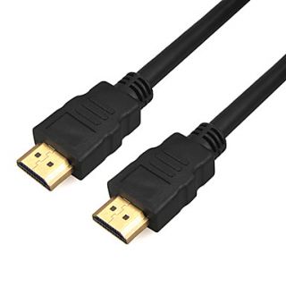 HDMI V1.4 Male to Male Cable Black for Smart LED HDTV APPLE TV Blu Ray DVD (1M)