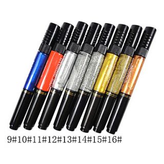 1PCS Dual use Nail Art Pen for Drawing Paint Dotting No.9 16(Assorted Colors)
