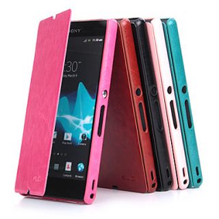 Elegant Full Body PU Leather Case with Stand and Card Slot for Sony Xperia Z L36i