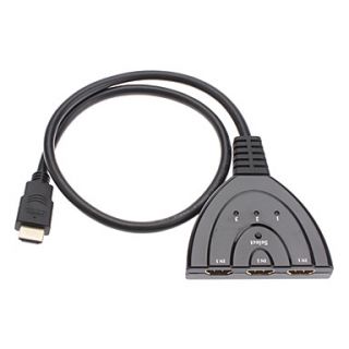 3 to 1 HDMI Switcher with HDMI Cable for PS3/Xbox360/PC