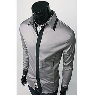 Mens Tailored Slim Shirt with Contrasting Panels