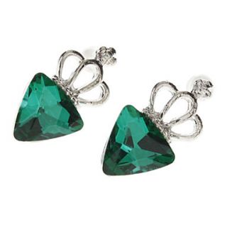 Green Crown Jewel Earrings