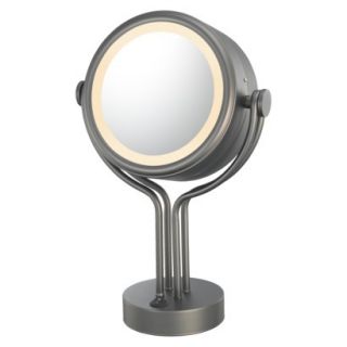 Mirror Image Contemporary Double sided, Four Post 5X/1X Vanity Mirror   Bronze