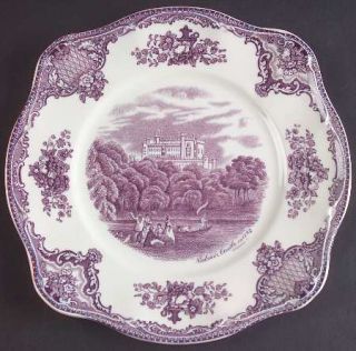 Johnson Brothers Old Britain Castles Lavender (Not Ribbed Square Salad Plate, Fi