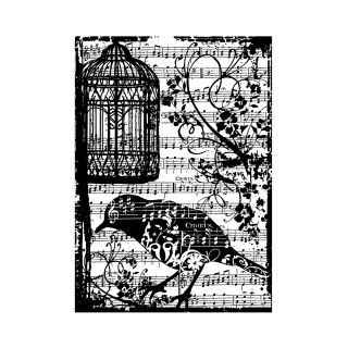 TIM HOLTZ Cling Rubber Stamp, Birdsong