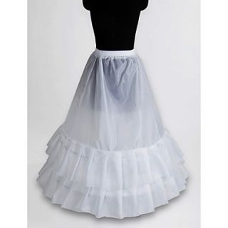 Nylon A Line Medium Fullness 1 Tier Floor length Slip Style/ Wedding Petticoats