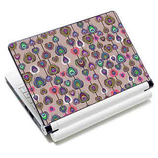Peacock Feather Pattern Laptop Notebook Cover Protective Skin Sticker For 10/15 Laptop 18366
