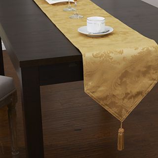 Classic Polyester Jacquard Floral Piece Dye Table Runners