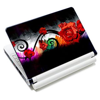 Gorgeous Rose Pattern Laptop Protective Skin Sticker For 10/15 Laptop 18641(15 suitable for below 15)