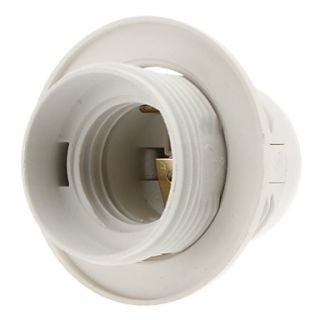 E27 Base Bulb Screw Thread Socket Lamp Holder (White)