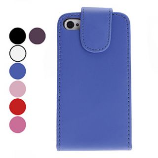 Simple Style PU Leather Case for iPhone 4 and 4S (Assorted Colors)