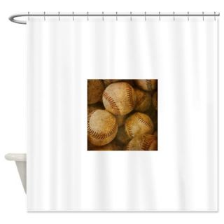  Vintage baseball background Shower Curtain  Use code FREECART at Checkout