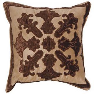Traditional Pattern Faux Suede Decorative Pillow Cover