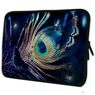 Blue ButterflyPattern Nylon Material Waterproof Sleeve Case for 11/13/15 LaptopTablet