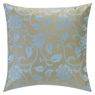 Light Blue Jacquard Polyester Decorative Pillow Cover