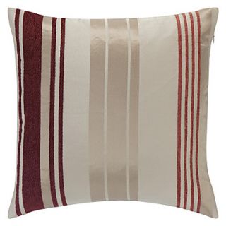 Stylish Red Strip Polyester Decorative Pillow Cover