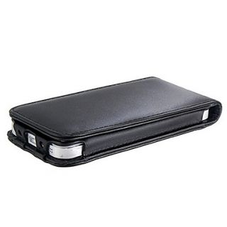 Glossy PVA Leather Flip Case for iPhone 5/5S (Black)
