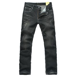Mens Newly Causal Straight Long Jeans