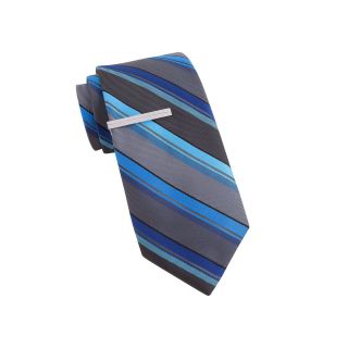 JF J.Ferrar JF J. Ferrar Skol Stripe Tie, Blue, Mens