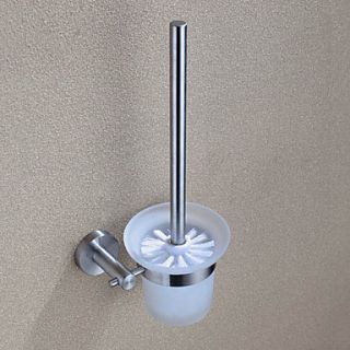 Contemporary Polished Finish Stainless Steel Toilet Brush Holder