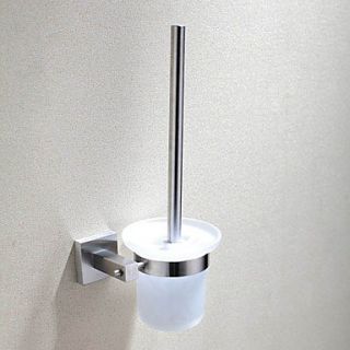 Polished Finish Stainless Steel Wire Drawing Toilet Brush Holder