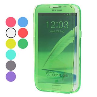 Transparent Protective Soft TPU Case for Samsung Galaxy Note 2 N7100 (Assorted Colors)