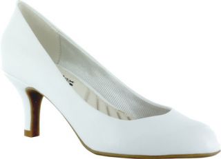 Womens Easy Street Passion   White Synthetic Mid Heel Shoes