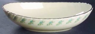 Lenox China Rosedale 9 Oval Vegetable Bowl, Fine China Dinnerware   Small Blue