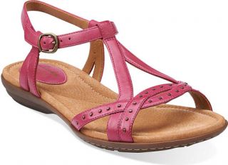 Womens Clarks Roya Vanna   Fuchsia Leather Sandals