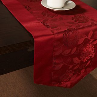 Concise Style Rose Jacquard Table Runner