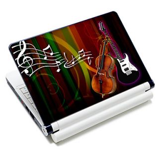 Violin And Guitar Pattern Laptop Protective Skin Sticker For 10/15 Laptop 18664(15 suitable for below 15)