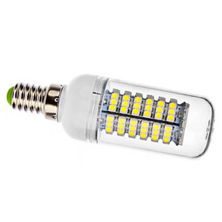 E14 5W 120x3258SMD 380 410LM 6000 6500K Natural White Light with Cover LED Corn Bulb (220V)