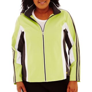 Made For Life Colorblock Jacket   Plus, Green, Womens