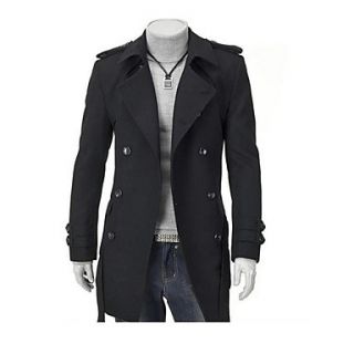 Mens Shoulder Pad Double Breasted Coat